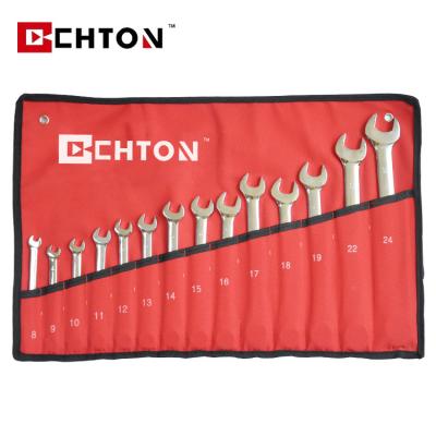 China High Quality Car 14 Pcs CR-V 8-24MM Open End Spanner Combination Tool Wrench Set for sale