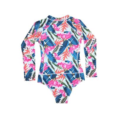 China Soft One Piece Soft Dry Fit Cloth Printed Rash Guard For Ladies for sale