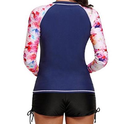 China Long Sleeve Long Sleeve Custom Design Your Own Anti UV Ladies Rash Guard For Sport / Customized Female Long Sleeve Quick Dry Rash Guard for sale