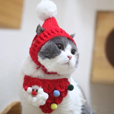 China Cotton Blends Santa Pet Transform Funny Hat Cat for sale