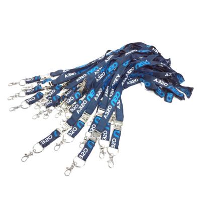 China Polyester Logo Printing Polyester Airbus Lanyard Custom Detached High Quality for sale