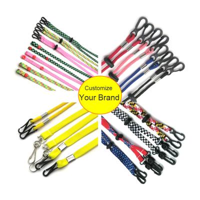 China Factory direct custom adjustable polyester kids face masking lanyard for masking for sale