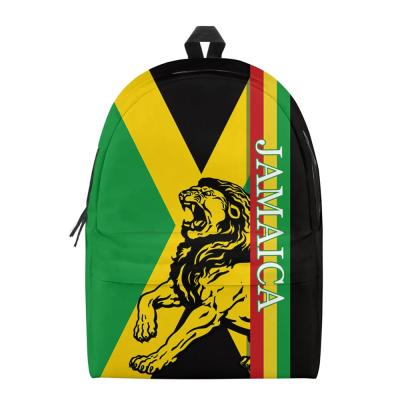 China Jamaica Flag Lion Print Anti-theft Letter 2021 Unisex Backpacks Canvas Laptop Backpacks Backpack Luxury For Business Travel for sale