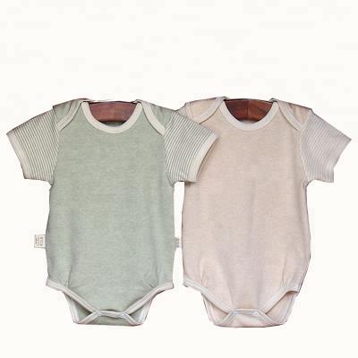 China Short Sleeve Baby Clothes Plain Body Cotton Baby Romper 100% Organic Cotton for sale