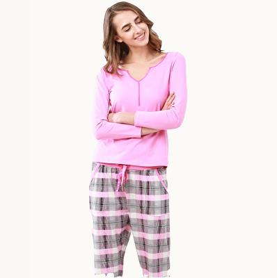 China Homewear woman breathable casual fashion felaxed and comfortable nightgowns, cotton polyester pajamas for sale