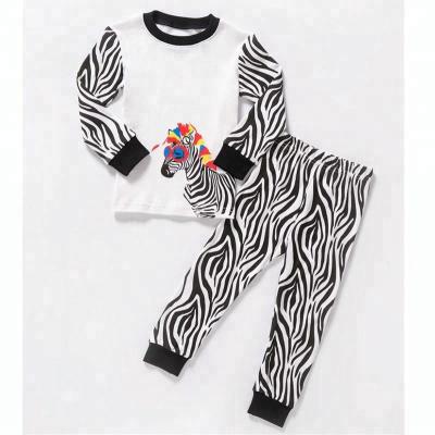 China 2018 Hot Sale 2 Pcs Breathable 100% Cotton Pajamas Set Children Kids Clothing Pajamas for sale