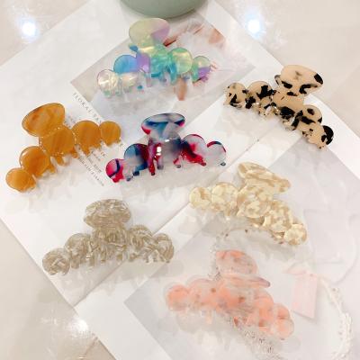 China Fashionable Statistical Ins Art Acetate Grab Clip Simple Geometric Hair Grab Back Head Hair Clip Hair Accessories for sale