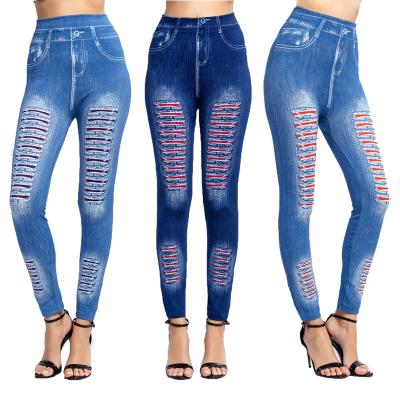 China The 2021 new QUICK DRY jeans for women jeans pants printing pants women's jeans for wholesale for sale