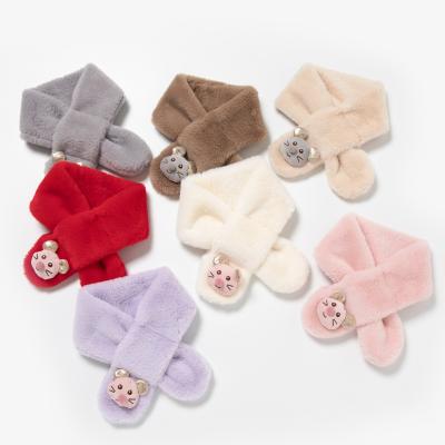 China Keep Winter Warm Korean 2021 Kids Scarf Kids Warm Scarves Cute Plush Scarf for sale