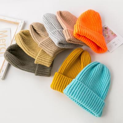 China 2021 winter COMMON beanie hat high quality candy color knitted hat fashion female hat for sale