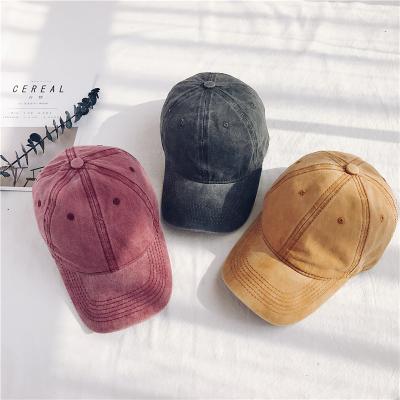 China JOINT 2021 Spring Baseball Cap Men's Korean Headwear Female Insti Washed Retro Snapback for sale