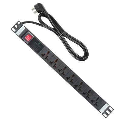 China Data Center 4000W 16A 7 Ways Expand Protector Double Cutoff Switch Universal PDU for sale