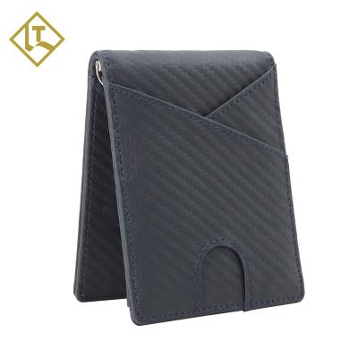 China RFID Blocking RFID Blocking Leather Minimalist Front Pocket Wallet Leather Money Clip RFID Blocking Slim Wallet Money Clip for sale