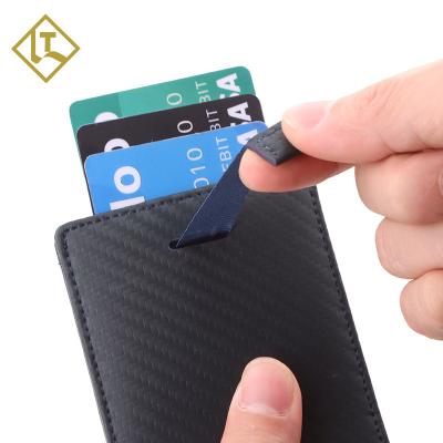 China RFID Blocking Front Pocket Slim Wallet Leather RFID Blocking Minimalist Men Bifold Money Clip Slim Wallet Money Clip for sale