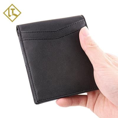 China Genuine RFID Full-grain Cowhide Card Holder Men Custom Design RFID Blocking Durable Wallets With Coins Pocket for sale