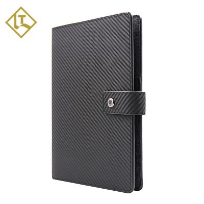 China Normcore / Minimalist Customized Rfid Card Holder Wallet Mens Carbon Fiber Leather Leather Diary for sale