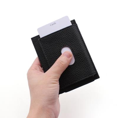 China OEM Rfid Resistant Genuine Leather Men's Wallets Fashion Scratch Resistant Men's Business Card Holder Slim Purse Wallet for sale