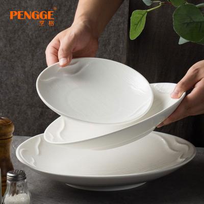 China Sustainable Creative home high-end deep plate minimalist pasta restaurant ins style hotel ceramic tableware for sale