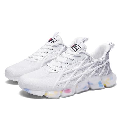 China CUSHIONING New Breathable Running Shoes Rainbow Running Shoes Rainbow Sole Wear-resistant Basketball Style Sweat-absorbent Shoe CUSHIONING for sale