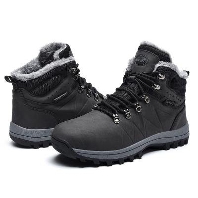 China CUSHIONING various colors winter snow boots plush mountaineering shoes men and women high leisure leather snow upper fur boots wholesale for sale