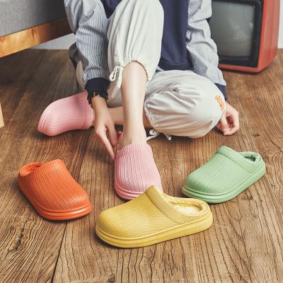 China CUSHIONING Wholesale High Quality Comfortable Indoor Slippers and Women's Hot Pink Home Indoor Plush Slippers Hairy Slippers Shoes for sale