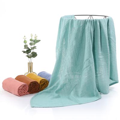 China Anti-Pull New Arrival Baby Blanket Wrap Organic Bamboo Woven Muslin Wrap Blankets for sale