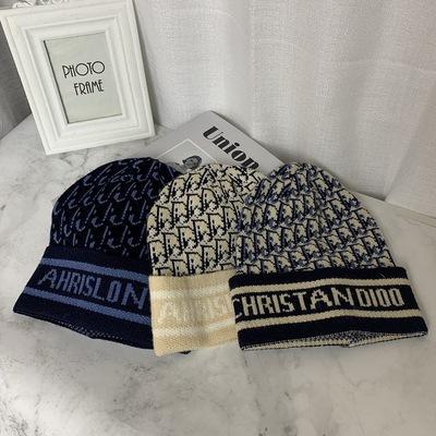 China COMMON female 2021 autumn and winter fashionable new brand hat wool hat wild knitted cold ear protection hat for sale