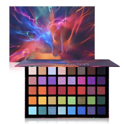 China 40 Color Matte Shimmer Makeup Pallet Highly Waterproof Eyeshadow Pigmented Colorful Powder Long Lasting Waterproof Eyeshadow for sale