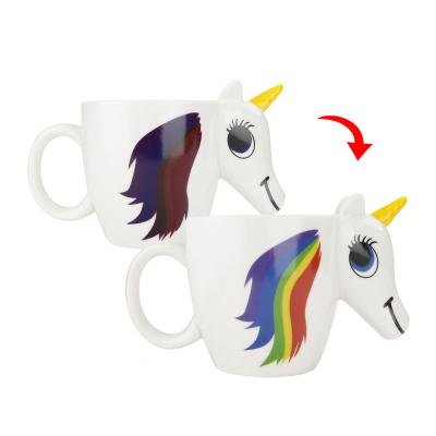 China New Unicorn Handgrip Ceramic Porcelain Milk Colorful Viable High Quality Mug Coffee Mug for sale