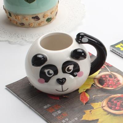 China 2020 viable wholesale 3d cartoon mugs panda ceramic coffee mugs ceramic mugs for sale