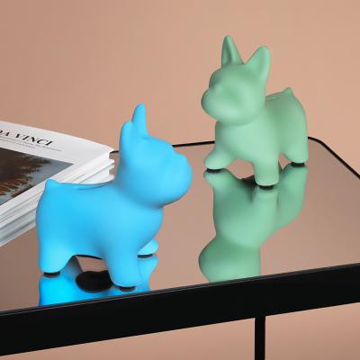 China European Dog Piggy Bank Statue Ceramic Chandelier Craft For Living Room Modern Home Decoration for sale