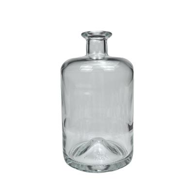 China Factory direct cheap price custom crystal material transparent brandy bottle transparent circular for sale