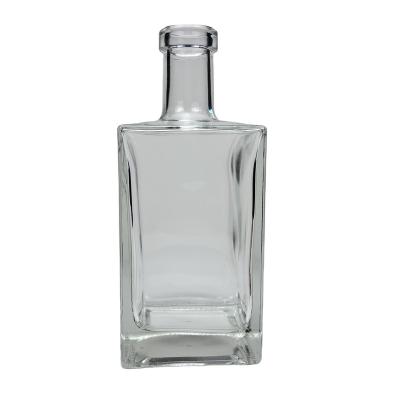 China Factory Price Material Manufacturer Crystal Glass Square Brandy Bottle for sale