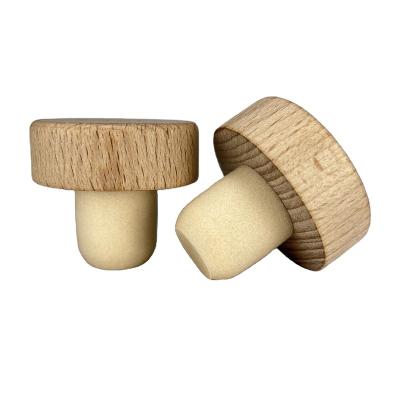 China Wholesale Custom T Shaped Elastomer Wine Bottle Stoppers Vsop Polymer Cork Stopper for sale