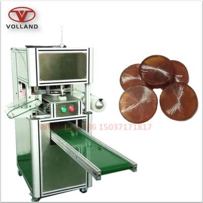 China Soap factory honey soap PE cling film machine/ellipse soap film wrapping machine/shrink film bath soap packaging machine for sale