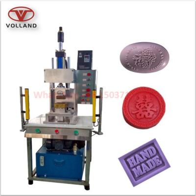 China Soap Stamping Logo soap decorating machine/soap molding machine/handmade soap logo printer for sale