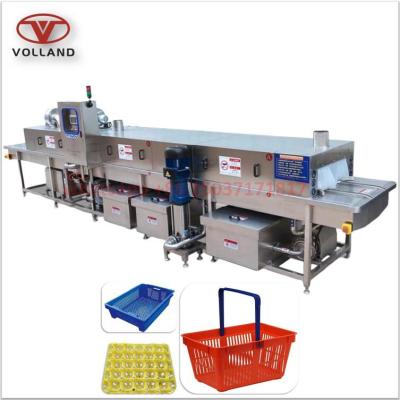 China Plastic washing machine cages/hotels pallet poultry cleaning machine/plastic crates washing machine for sale