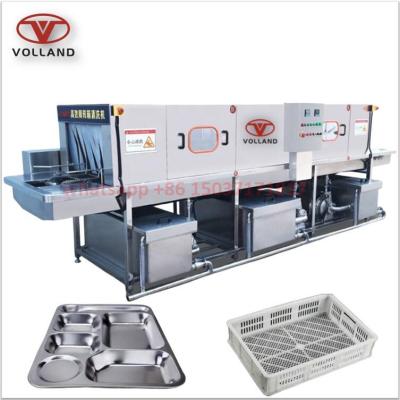 China High pressure seal crates pallets/hotels chicken cages turnover cleaning machine/plastic box washing machine for sale