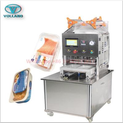 China Food vacuo tray sealer/beef modified atmosphere conditioning machine cup packing machine/vacuum bowl with modified atmosphere for sale