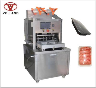 China vegetable food clamshell sealing machine with nitrogen sealer/vacuum bowl with filling gas/plastic trays preservation packing machine for sale