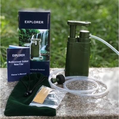 China Portable Personal Handy Water Filter Pump Powered Outdoor Camping Ceramic Water Filter Equipment Water Purifier for sale