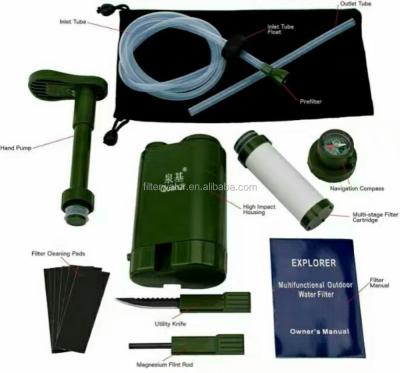 China Tear Off Portable Ceramic Army Water Filter , Military Water Purification / Camping Upgrade for sale