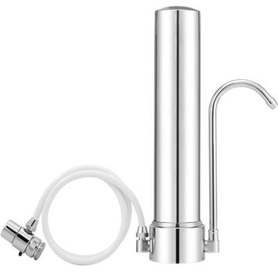 China Eco-friendly factory supply desktop stainless steel water purifier/hot sale single stage water filter with ceramic for sale