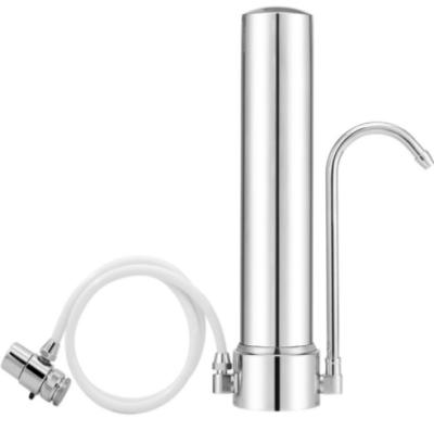 China Eco-friendly Single Stage Countertop Stainless Steel Water Filter Single Stage Desktop Water Filter for sale