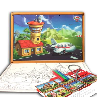 China Paper Children's Custom Painting Coloring Book , Children's 3d Graffiti Painting for sale