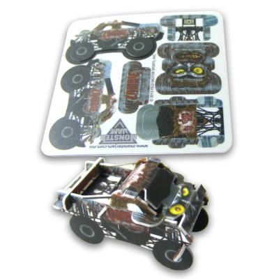 China Eco-friendly OEM Customized 3D Personality Cartoon Plastic Toy Car Puzzle for sale