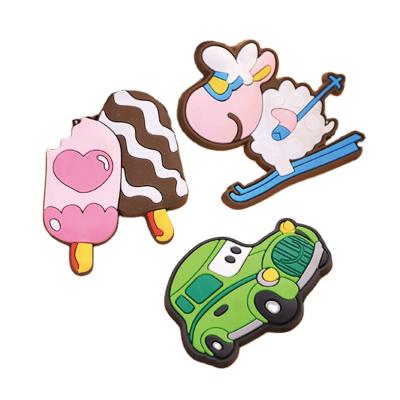 China Animal Fridge Magnet Soft Logo PVC Rubber Custom Design 3D Animation Cartoon Fridge Magnets Magnetic Sticker Animal for sale