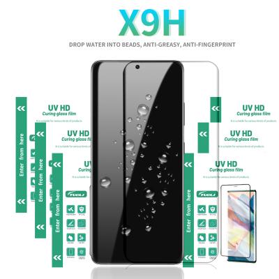 China Mobile phone TuoLi glass film tempered glass film screen UV X9H protector for mobile phone for sale