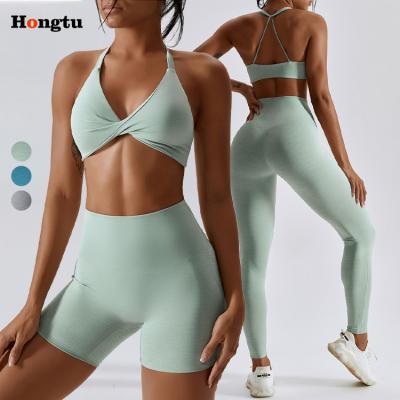 China Custom Logo Women's Clothing Gym Sexy Yoga Sets Breathable Private Label Fitness Wear Yoga Set Yoga Clothes for sale