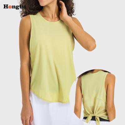 China Custom Made Breathable Base Layer Comfortable Workout Sleeveless Women Sports Gym Yoga Crop Tank Tops for sale